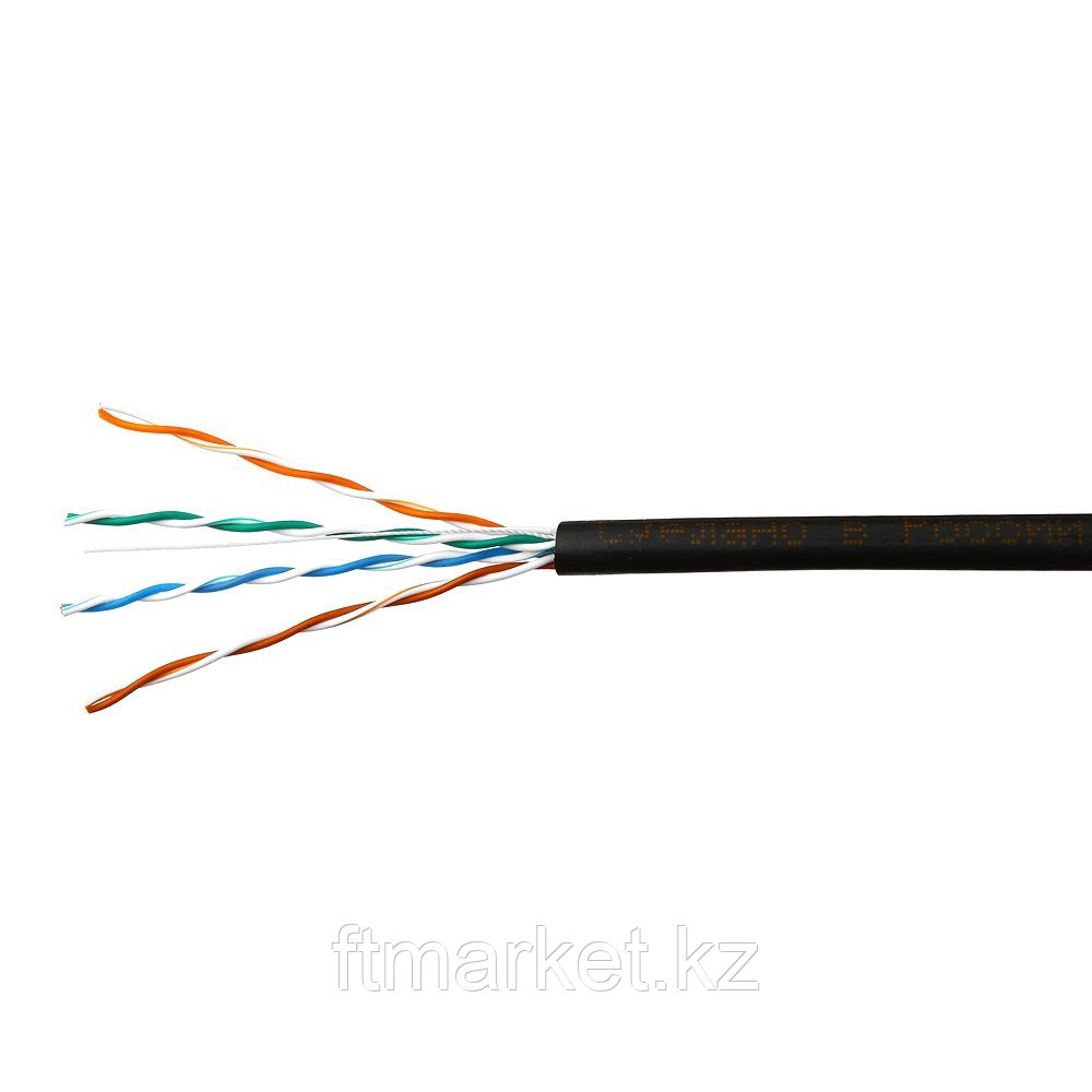 Кабель SkyNet Light UTP outdoor 4x2x0,46, медный, FLUKE TEST, кат.5e, однож., 305 м, box, черный