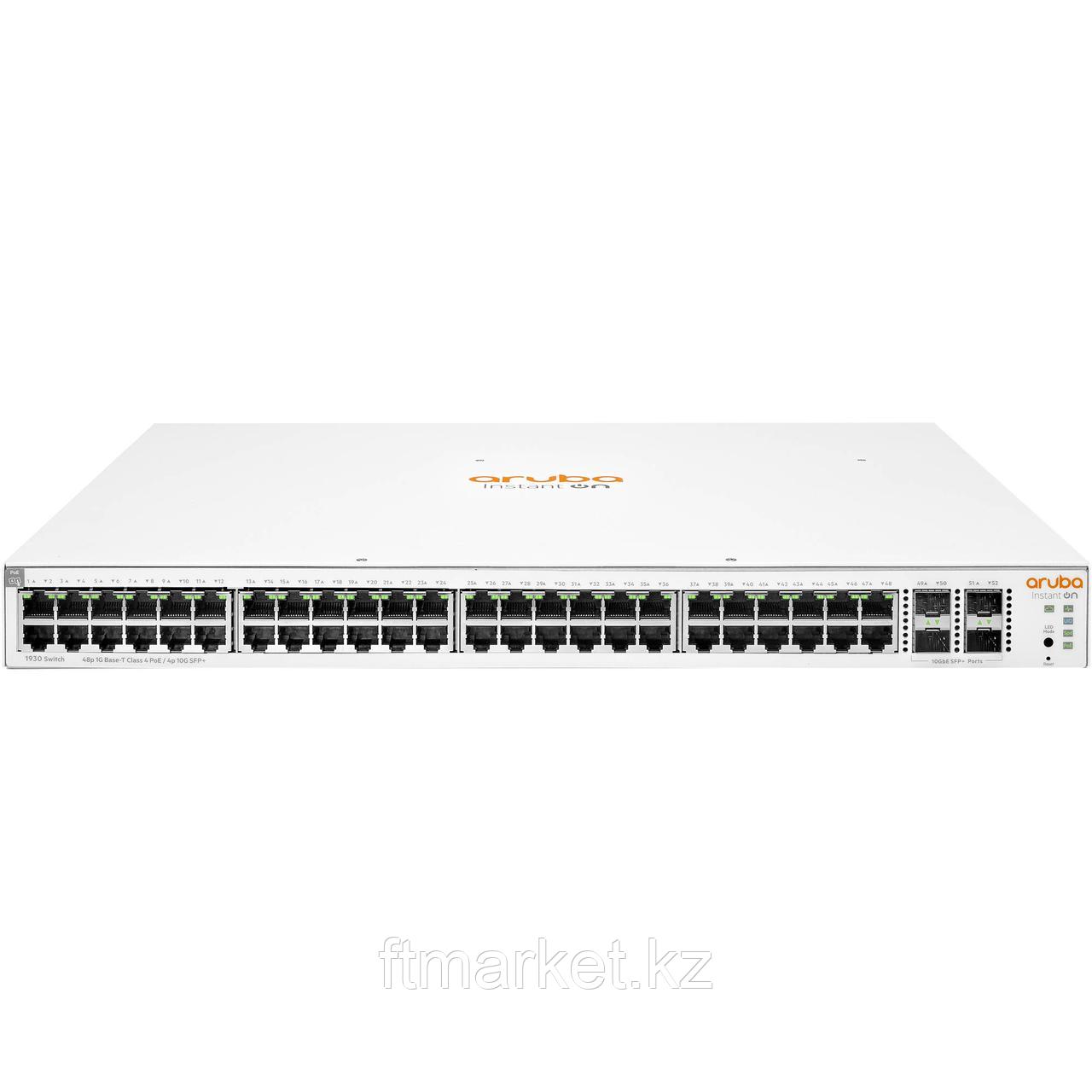 Коммутатор HP Enterprise Aruba Instant On 1930 48G Class4 PoE 4SFP/SFP+ 370W Switch (JL686A#ABB)