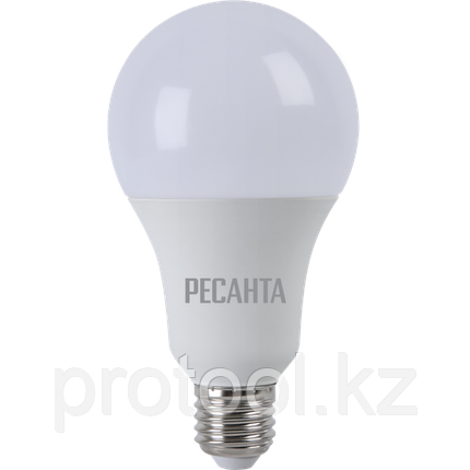 Лампа светодиодная LL-R-A80-20W-230-4K-E27 (груша, 20Вт, нейтр., Е27) Ресанта, фото 2