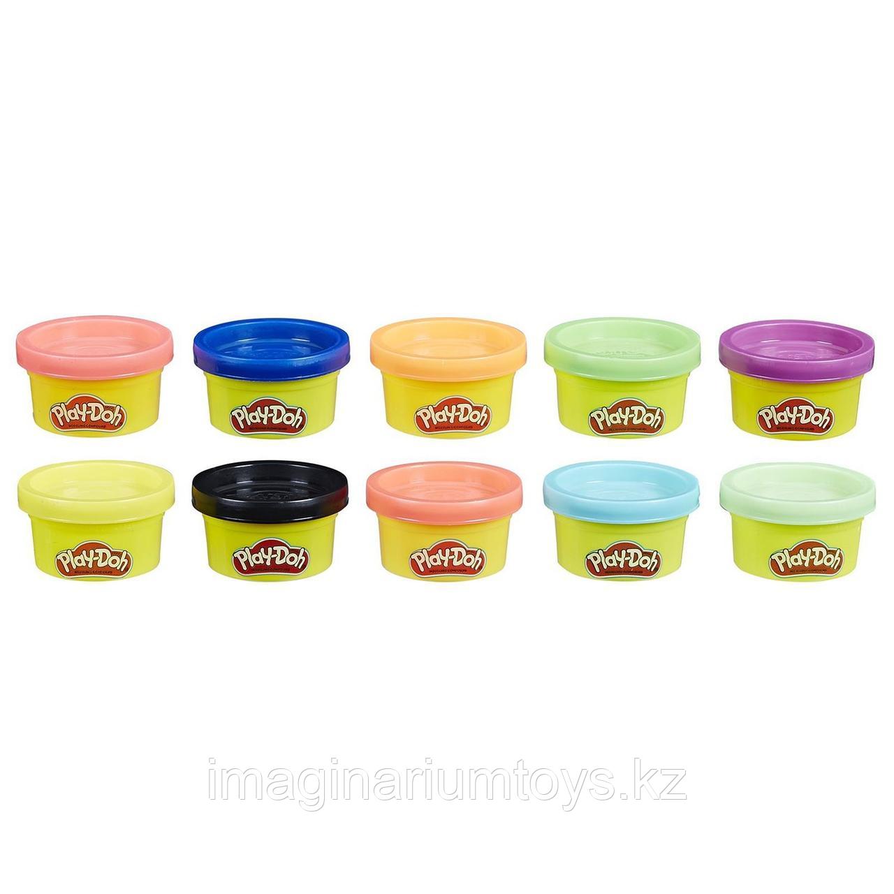 Пластилин детский Play-Doh набор 10 цветов в ассортименте - фото 1 - id-p81753588