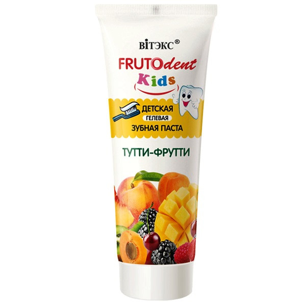 BV FRUTODENT KIDS Зубная паста детская гелевая ТУТТИ-ФРУТТИ 65 гр