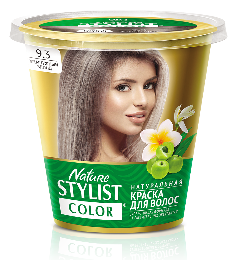 ФК 7566 Натуральная краска для волос Nature Stylist Color Тон 9.3 Жемчужный блонд