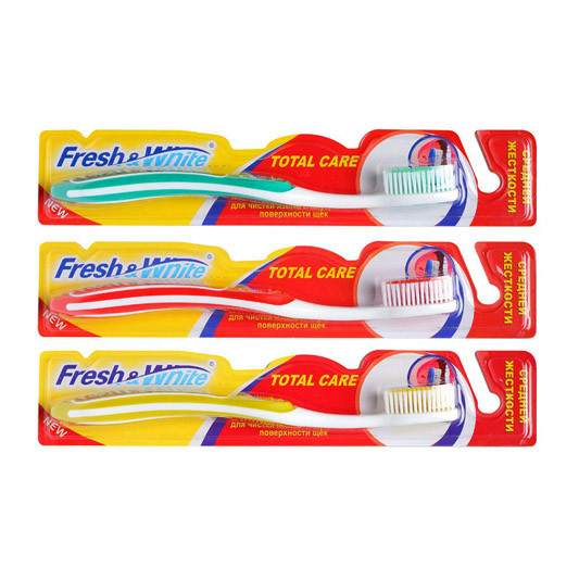 Fresh&White Зубная щетка TOTAL CARE (средняя жесткость)