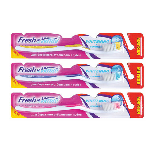 Fresh&White Зубная щетка Whitening+Sensitive (мягкая)