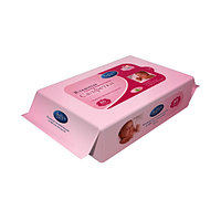 Softex Влажные салфетки для детей с лосьоном 80 штук Розовые