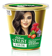 ФК 7559 Натуральная краска для волос Nature Stylist Color Тон 5.0 Темно-русый