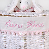 Корзина универсальная плетёная с крышкой Доляна Sweet Home, 34,5×34,5×43,5 см, фото 3