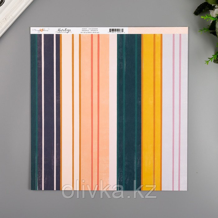 Бумага для скрапбукинга Crate Paper "Childhood" 30.5х30.5 см, 190 гр/м2