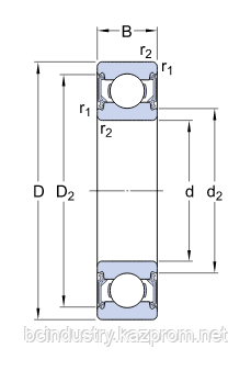 6301-2RSH  подшипник  SKF