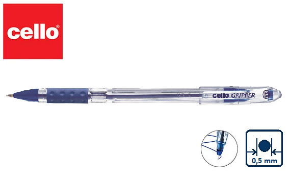 Ручка шариковая Cello Gripper 1, синий