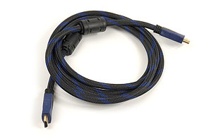 Видeo кабель PowerPlant HDMI - HDMI, 2м, позолоченные коннекторы, 1.4V, Nylon, Double ferrites