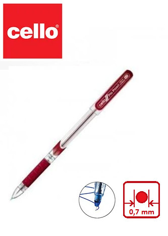 Ручка шариковая CELLO Pinpoint, красный ОРИГИНАЛ