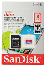 Карта памяти SanDisk Ultra microSDXC UHS-I 8Gb 80MB/s