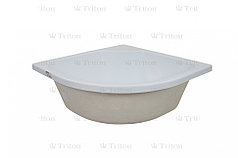 ПД5 Поддон акриловый ДК Тритон глубокий полукруг 90*90 обрезанный (без сиденья, каркаса, экрана)