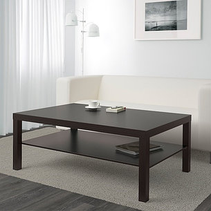 Журнальный стол ЛАКК черно-коричневый 118x78 см  ИКЕА, IKEA, фото 2