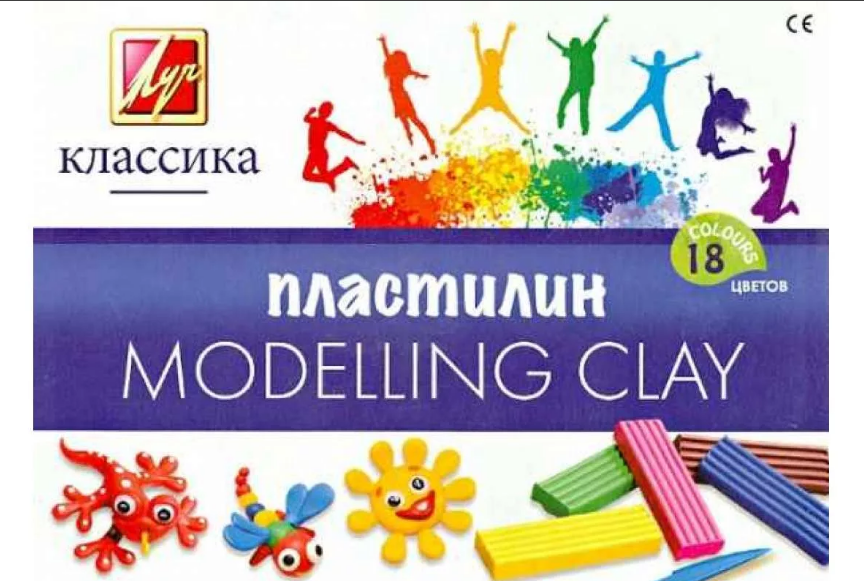 Пластилин из 18 цветов"Modelling Clay"