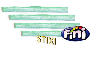 СТИКСЫ stixi арбуз зеленые (пластик кейс  200 шт.) 1,55кг /FINI Испания/