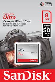 SanDisk Карта памяти Compact Flash CF 8GB Ultra 50MB/s