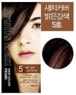 Краска для волос на фруктовой основе Fruits Wax Pearl Hair Color, оттенок 05 Light Brown, WELCOS 60 мл/60 г