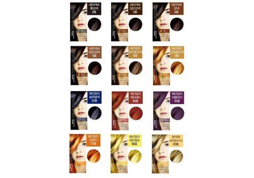 Краска для волос на фруктовой основе Fruits Wax Pearl Hair Color, оттенок 04 Brown, WELCOS 60 мл/60 г