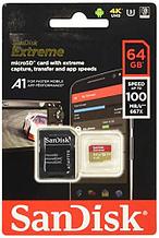 Карта памяти SanDisk MicroSDHC Extreme  64Gb Class 10 100MB/s