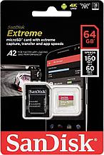 Карта памяти SanDisk MicroSDHC Extreme  64Gb Class 10 160MB/s