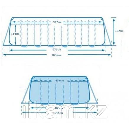 БАССЕЙН КАРКАСНЫЙ. ПРЯМОУГОЛЬНЫЙ.  INTEX XTR 975 х 488 x 132 СМ (26378), фото 2