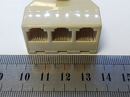 Переходник RJ-11 папа - 3xRJ-11 мама