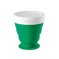 Складной силиконовый стакан, зеленый