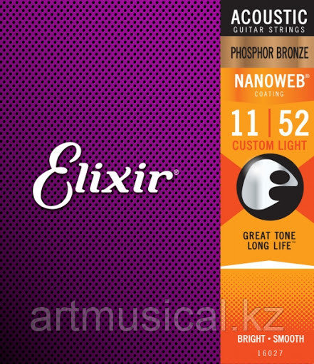 Струны для акустической гитары Elixir 16027 11-52 - фото 1 - id-p62256203