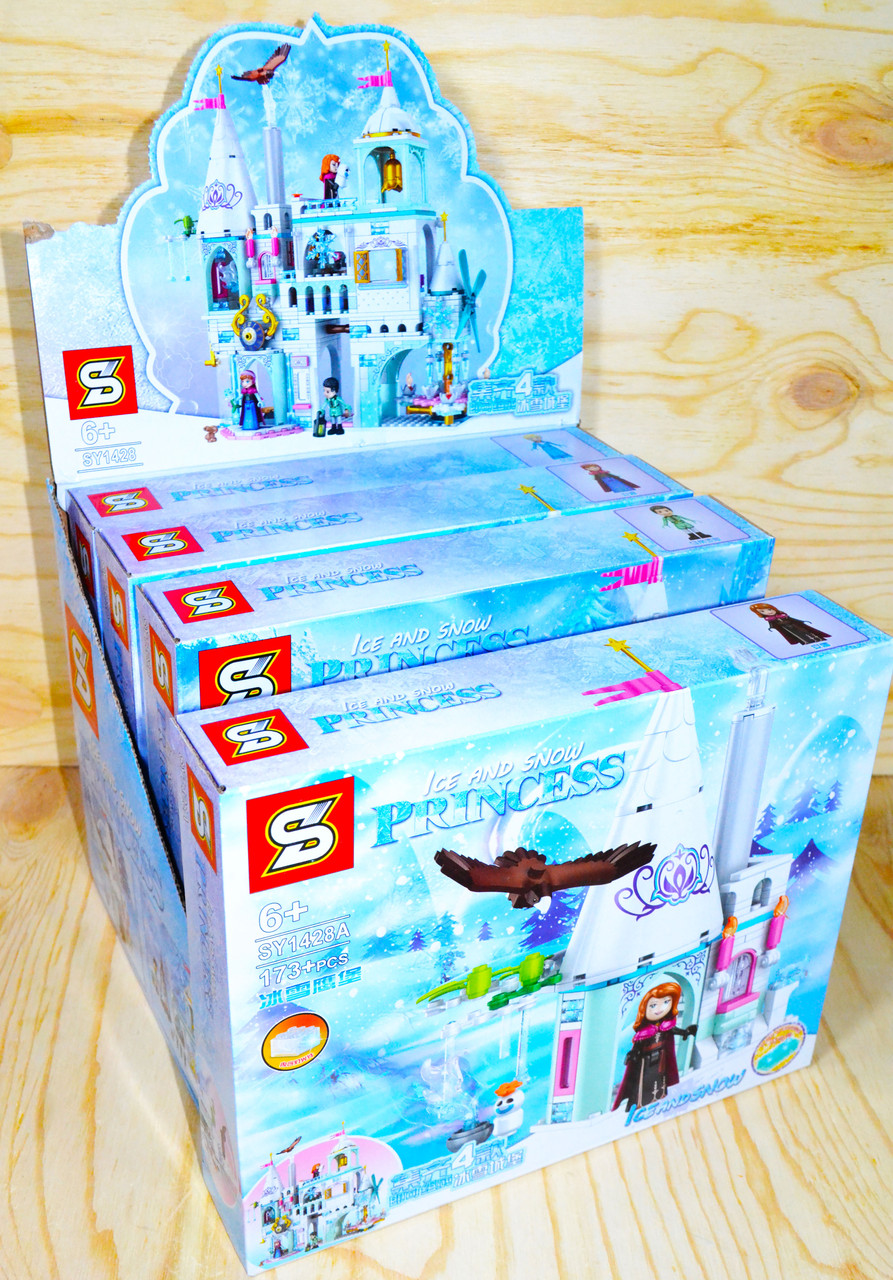 SY1428 ICE and SNOW PRINCESS констр. холодное сердце, 4 вида, из 4шт в уп.,цена за 1шт 24*19см