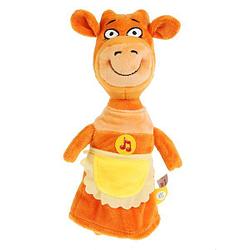 Мульти-пульти Мягкая игрушка Оранжевая корова мама (звук), 27 см