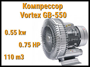 Воздушный компрессор Vortex GB-550 для системы аэромассажа (Мощность 110 м3/ч, 0,55 кВт)