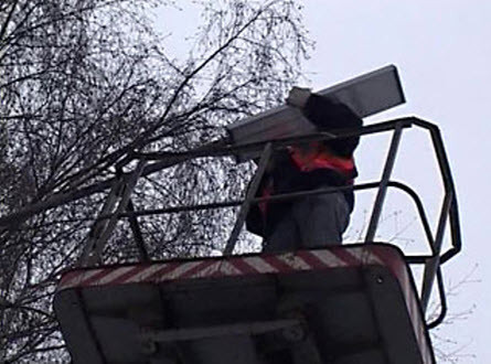 Монтаж уличного освещения, монтаж фонарей, монтаж светильников.