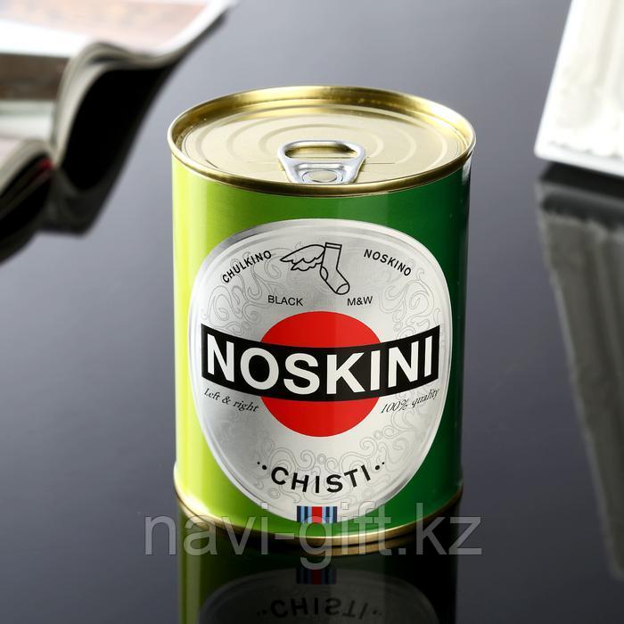 Носки в банке "Noskini Chisti" (мужские, цвет черный)