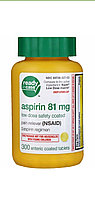 Аспирин Aspirin (Американский,   не раздражает желудок). Аналог Кардиомагнила. 81 мг. 300 таблеток.