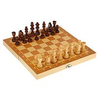 Игра настольная «Шахматы» деревянные, поле складное 24х24 см, фото 1