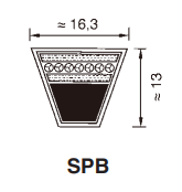 SPB 2500 RP ремень optibelt RED POWER 3