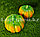 Искусственная тыква декоративная муляж средняя оранжево-зеленая 13х15,5 см, фото 5
