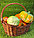 Искусственная тыква декоративная муляж средняя оранжево-зеленая 13х15,5 см, фото 9