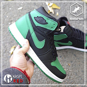 Kроссовки Nike Air Jordan 1 Retro Black\Green, фото 2