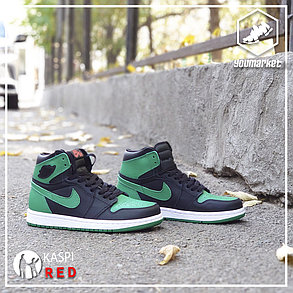 Kроссовки Nike Air Jordan 1 Retro Black\Green, фото 2
