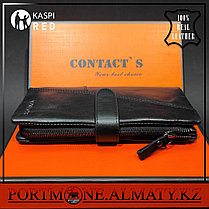 Клатч, кошелек, портмоне, бумажник Contacts натуральная кожа 100 %, фото 2