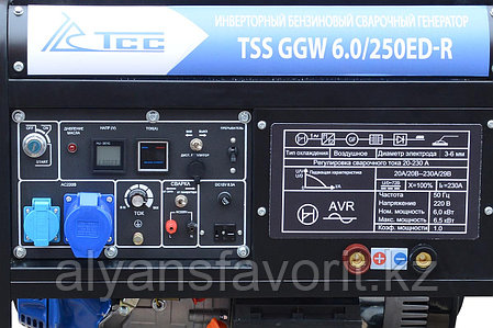ИНВЕРТОРНЫЙ БЕНЗИНОВЫЙ СВАРОЧНЫЙ ГЕНЕРАТОР TSS GGW 6.0/250ED-R, фото 2