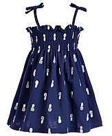 First Impressions Детское платье сарафан для маленьких девочек 2000000409481 синий, 62-68, От 3 мес