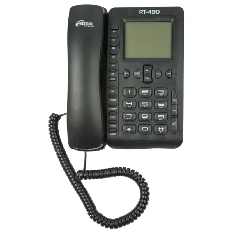 Телефон проводной Ritmix RT-490 (Black) - фото 2 - id-p81274013