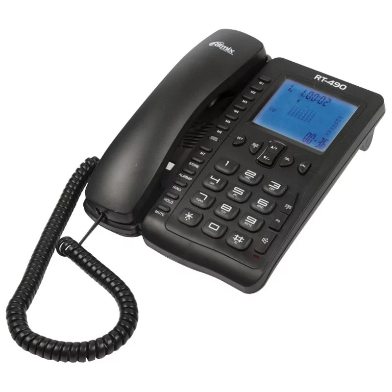 Телефон проводной Ritmix RT-490 (Black)