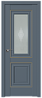 Дверь межкомнатная 28U Золото Антрацит, Кристалл матовый, 800