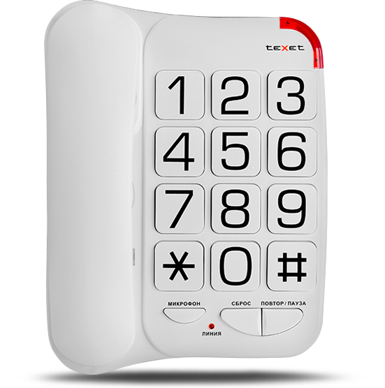 Телефон проводной Texet TX-201 белый