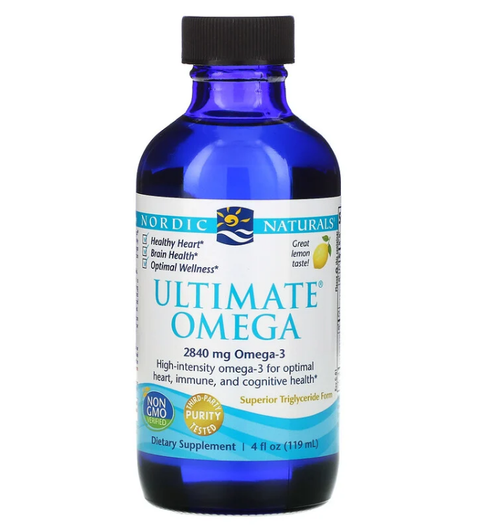 Nordic Naturals, Ultimate Omega, лимон, 2840 мг, 119 мл (4 жидких унции)